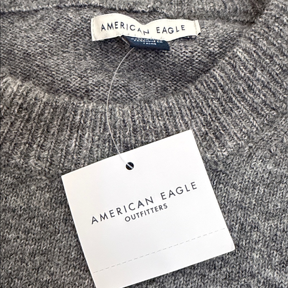 NWT American Eagle Gray Patterned Women's Sweater Dress size large - Picture 12 of 16